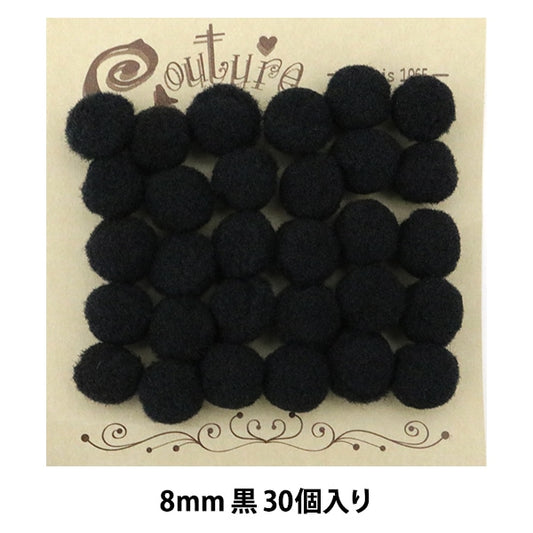 Handicraft parts "Bonten 8mm 10. Black 30 pieces" Terai