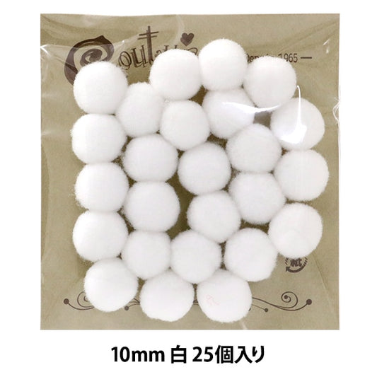 Handicraft parts "Bonten 10mm 1. 25 white white" Terai