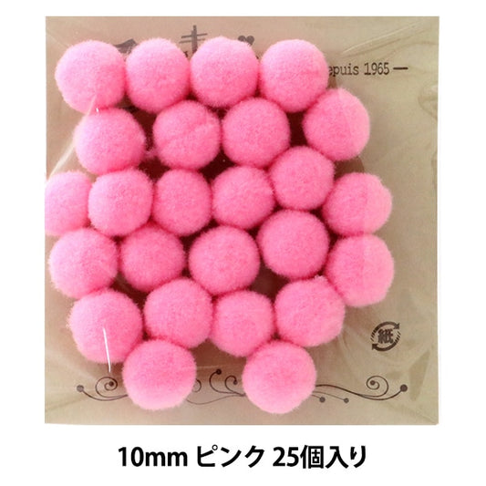 Handicraft parts "Bonten 10mm 4. Pink 25 pieces" Terai