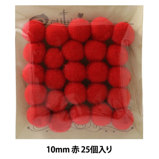 Handicraft parts "Bonten 10mm 5. Red 25 pieces" Terai