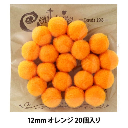 Handicraft parts "Bonten 12mm 3. 20 orange 20 pieces" Terai