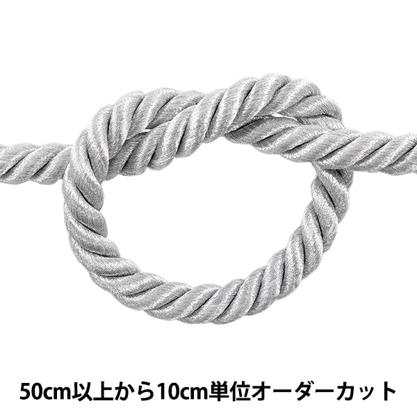 [From quantity 5] Craft Cord "Twist code 10mm width silver 3990-s"