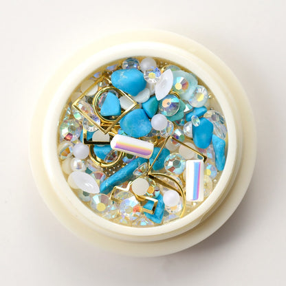 Material de resina "Vijucreail Beauty Mix Turquoise aproximadamente 1.8G 10-2791"