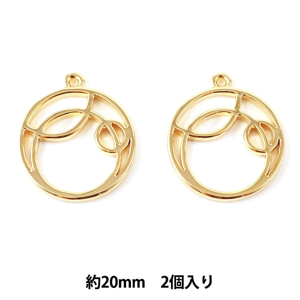 Resin Parts "Resin Frame Month of Moon 1 Gold 20mm 2 pieces"