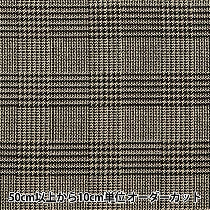 [來自數量5] 織物 “ Twill Check Print Ivory X Black 88320-2-1”