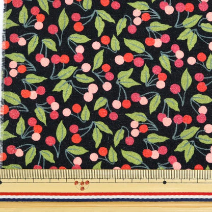 [From quantity 5] Fabric "Liberty Liberty Print NylonOxford Cherry Drop Black 36302124-P20A] Liberty Japan