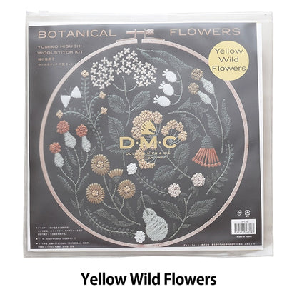 Kit di ricamo "Yumiko Higuchi Yellow Willd Flowers Yellow Wild Flower JTP38" DMC DMSI