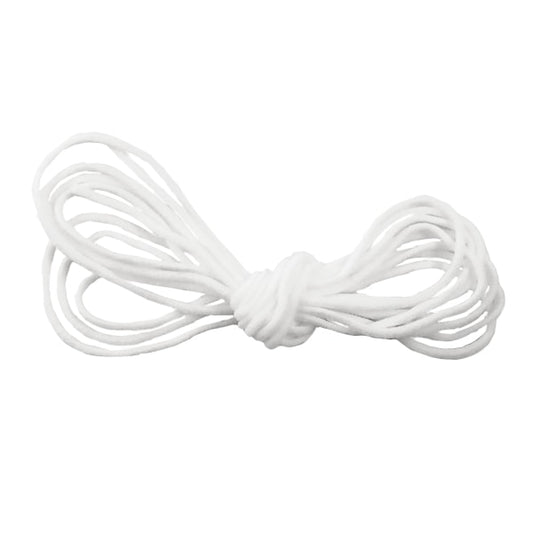 Goma "goma redonda para máscaras de aproximadamente 3 mm x 3m blanco"