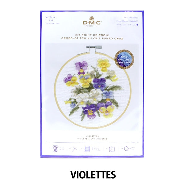 进口刺绣套件“ Cross Stitch Violettes BK1937” DMC Diementsea