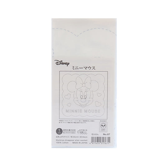 Tissu de broderie "Série de personnages Disney Hanachi Minnie Mouse White 67" Olympus ouimpass