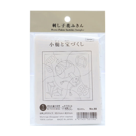 Embroidery Fabric 『Sashiko Hanachi cloth pack pack and treasure white white 88] Olympus