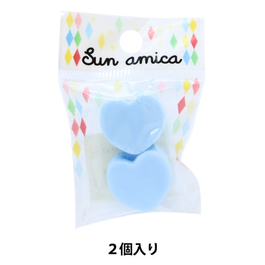 Handicraft parts "Loop-End Heart Pastel Blue REH-5"