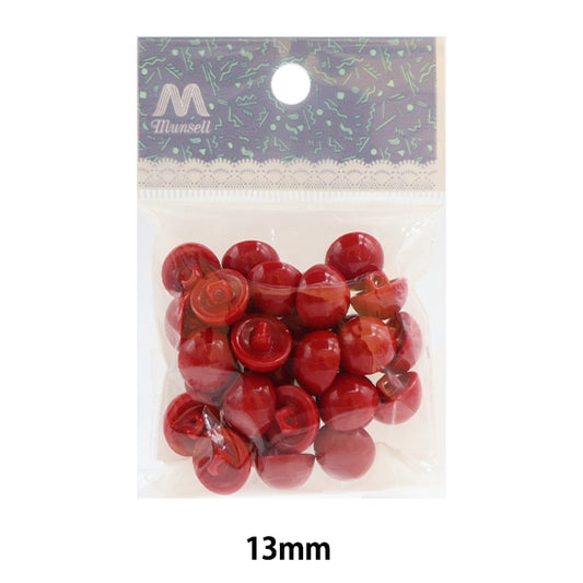 Pièces d'artisanat "Ayiden fesses 13 mm 30 pièces rouges n ° 750-R-13"