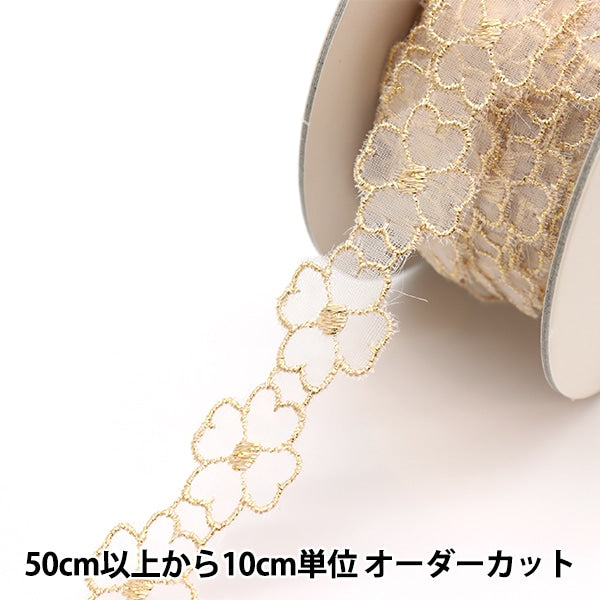 [Aus Quantität 5] Lace Ribon Tape "Gold Lamenilon Lace Gold 873000"