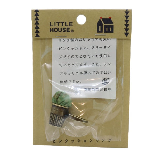 Pin cushion "Pink cushion ring antique gold" Kaname thread