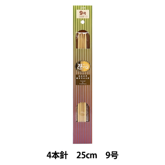 Knitting Needles "Hard bambooKnitting Needles 4 needle 25cm 9] YUSHIN play heart