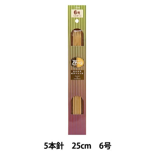 Knitting Needles "Hard bambooKnitting Needles 5 needle 25cm 6] Yushin play heart