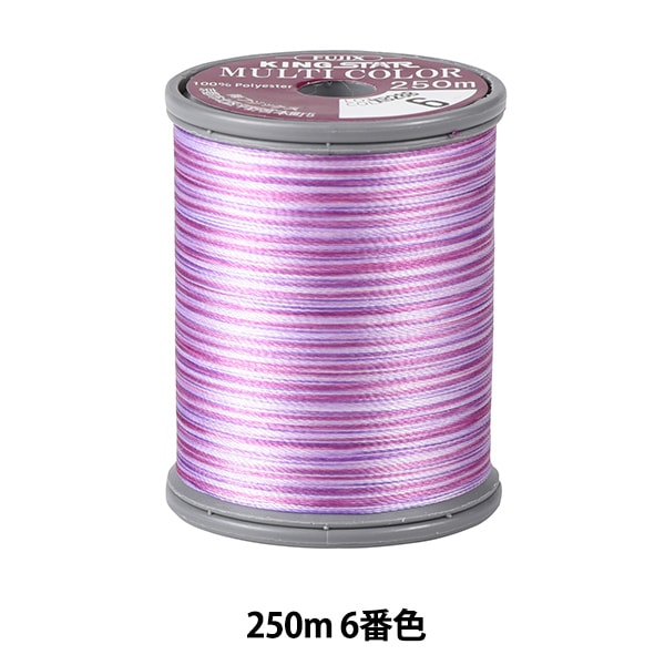 Нитки для швейной машины "King Star Multi Color #50 250M 6 -й цвет" Fujix Fujix