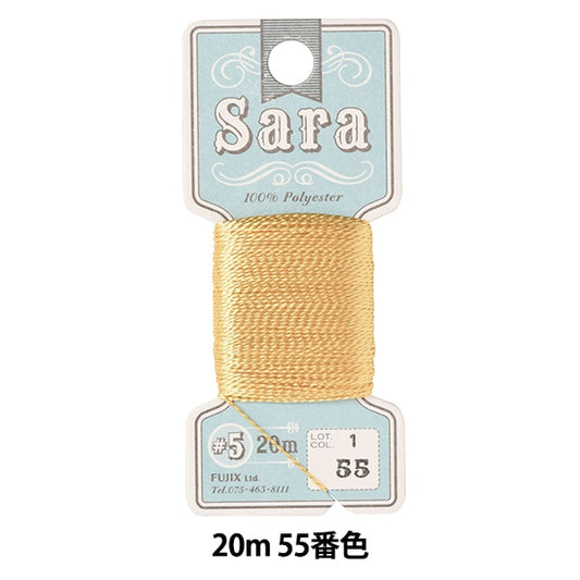 filo per cucire a mano "Sara (Sarah) #5 20m 55 Color] Fujix Fujix
