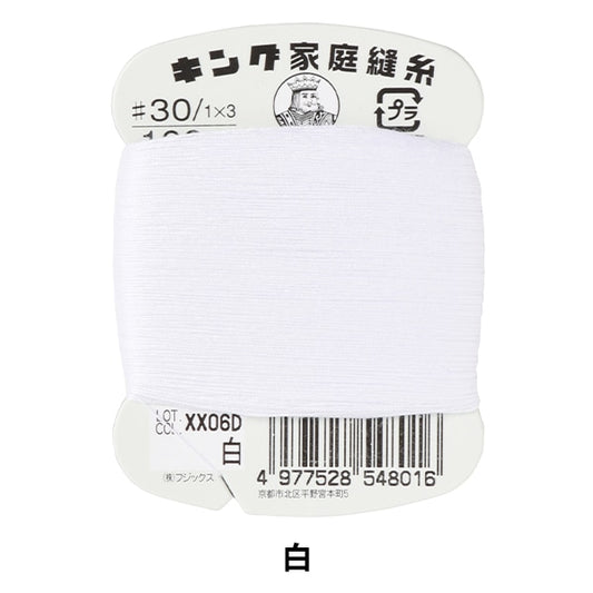 Нитки для ручного шитья "Королевская семьяНитки #30 100 м белый] fujix fujix