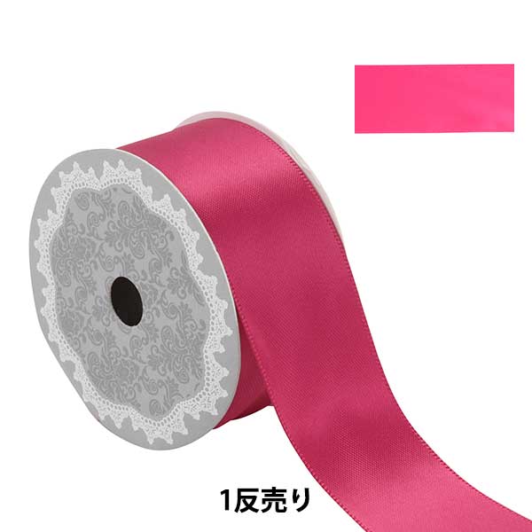 Ribbon "1 anti -sale double -sided satinRibbon Width about 2.8cm x about 3m roll wine "