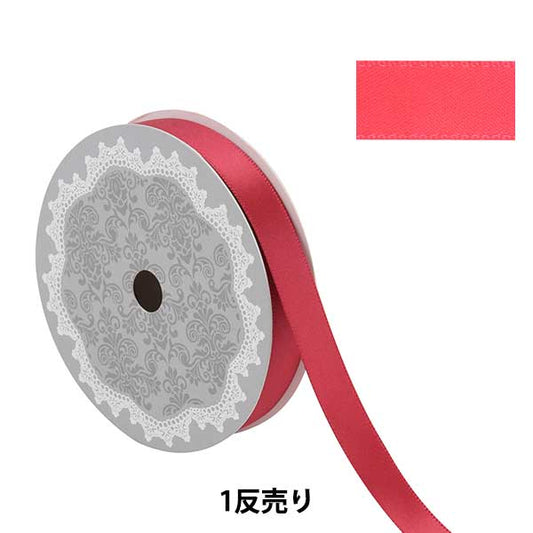 Ribbon "1 anti -sale double -sided satinRibbon Width about 1.3cm x about 10m Red type "