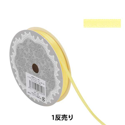 Ribbon "1 anti -sale double -sided satinRibbon Width about 3mm x about 10m roll yellow color "