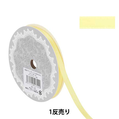 Ribbon "1 anti -sale double -sided satinRibbon Width about 6mm x about 10m roll yellow color "