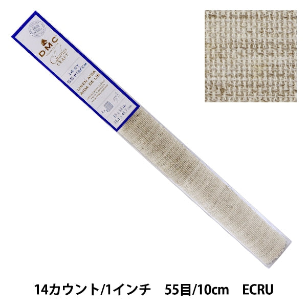 刺绣布 “ Charles Craft Aida（亚麻Aida）14 Count 55 ECRU（ECLUS）LC257BX” DMC DM SEA