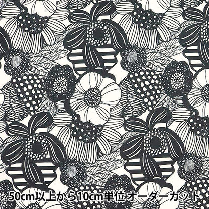 [Aus Quantität 5] Stoff "Nylontafuta Art Flower Black Up5767-a uphayako Stoff" Cotton Kobayashi Cotton Kobayashi Kobayashi.