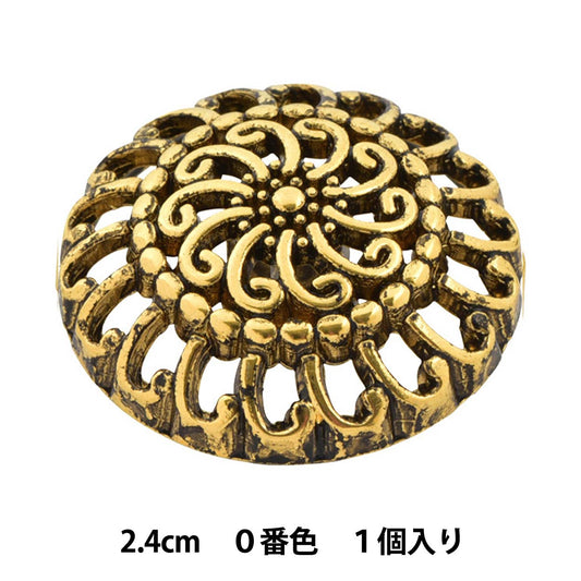 버튼 "금속 조합 버튼 2.4cm 0 No. 2134-Y"Bell Art Onda
