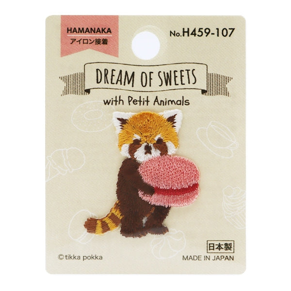 Patch "Dream of Sweets (Dream of Sweets) Red Panda and Macaron H459-107" Hamanaka