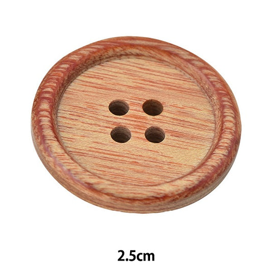 زر "زر خشب 4 فتحات 2.5 سم 1 قطعة K1100"