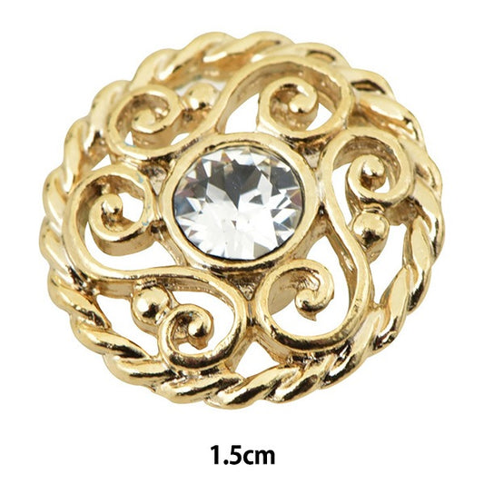 ボタン 『ビジューボタン 丸カン足 G 1.5cm SBC4265』