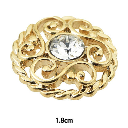 ボタン 『ビジューボタン 丸カン足 G 1.8cm SBC4265』