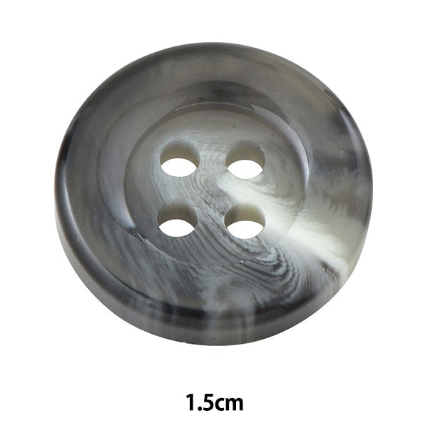 ボタン 『水牛調ボタン 四つ穴 #06 1.5cm VT9895』