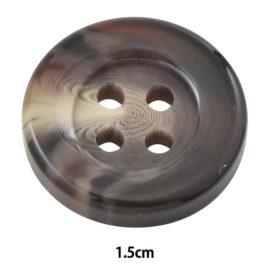 ボタン 『水牛調ボタン 四つ穴 #45 1.5cm VT9895』