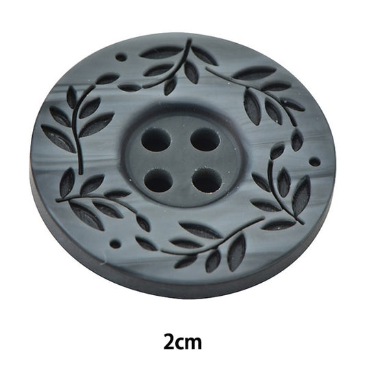 ボタン 『リーフ柄ボタン 四つ穴 #07 2cm VT9974』