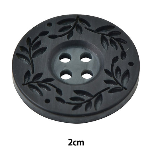 ボタン 『リーフ柄ボタン 四つ穴 #09 2cm VT9974』