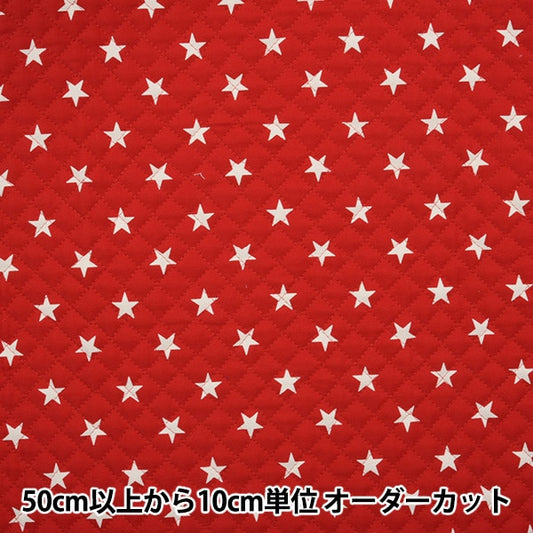 [Из количества 5] ткань "20 Twill Star Pattern Quilting Red Back x Белая звезда Q88612-2-6"