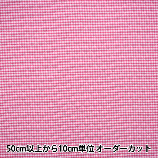 [Aus Menge 5] Stoff "Gingham färbt etwa 105 cm in dunkelrosa Breite"