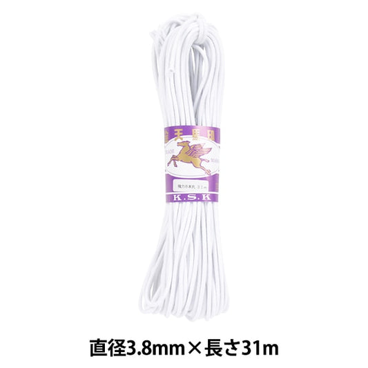 ゴム 『丸ゴム30m綛 8本丸 30m 白』