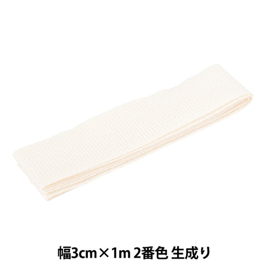 أقمشة التطريز "شريط قطني عرض 3 سم × 1 م لون ثاني غير مبيض 7261-9-2" ليسيان Lecien كوزمو كوزمو