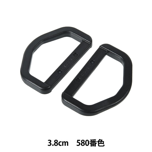 قطع أشغال يدوية "قطع بلاستيك حلقة D 3.8 سم رقم 580 لون LD38-580" YKK