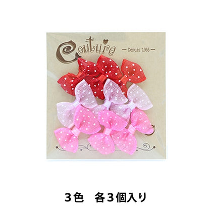 Handwerksteile "MiniFarbbandTeile Polka-Punkte Rot, Weiß, Pink TRP-18] Terai