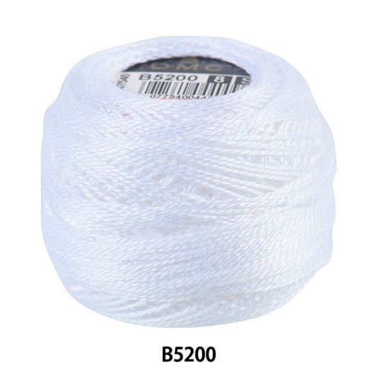 Embroidery thread "DMC No. 8 embroidery thread B5200" DMC Dewem Sea