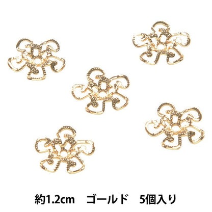 Handicraft parts "Samaru Flower Parts Gold 5 pieces 3101"