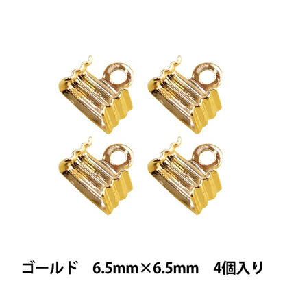 Кроншень ручной работы "Mizuhiki Выделенная кронштейна Kashime 6,5 мм x 6,5 мм золота CGMP-07" KIYOHARA