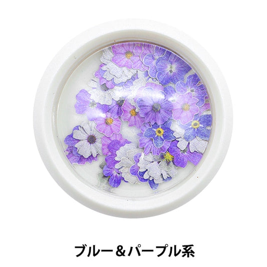 Materiale in resina "Vijucrail Flower Flakes 3 Blue & Purple Circa 40 pezzi 10-3317" Tokyo Trade