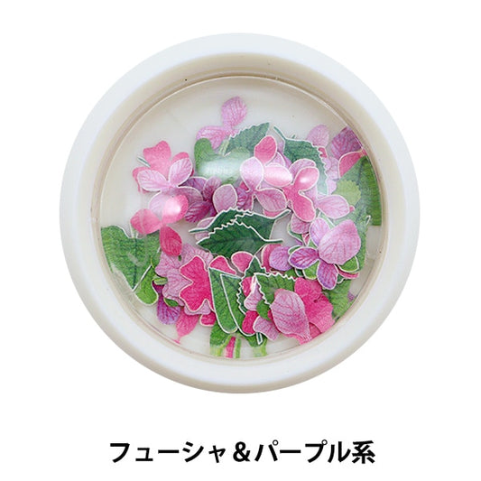 Resin material "Vijucrail Flower Flake 4 Fuchsha & Purple System Approximately 40 pieces 10-3318" Tokyo trade